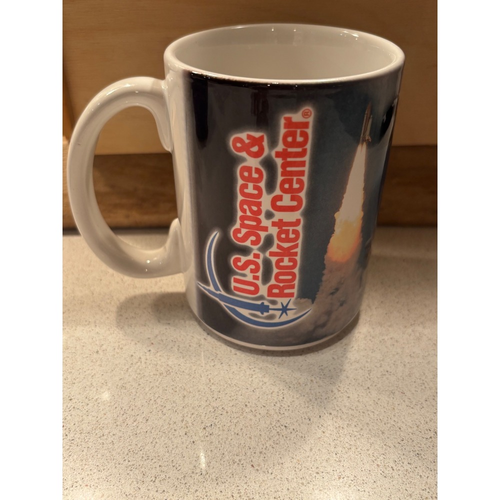 Vintage US Space and Rocket Center Mug NASA Space Shuttle Launch Pad Souvenir